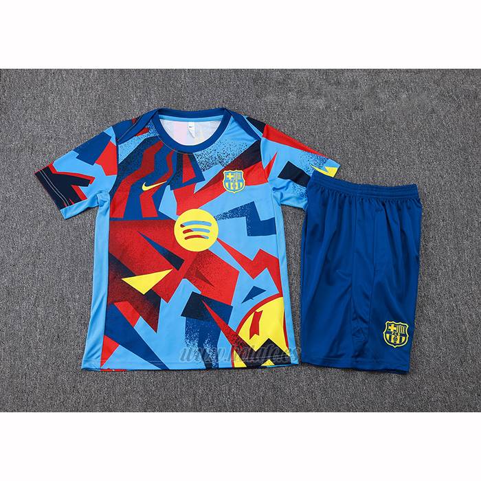 Chandal del Barcelona Manga Corta 2025-2026 Azul Rojo - Pantalon Corto